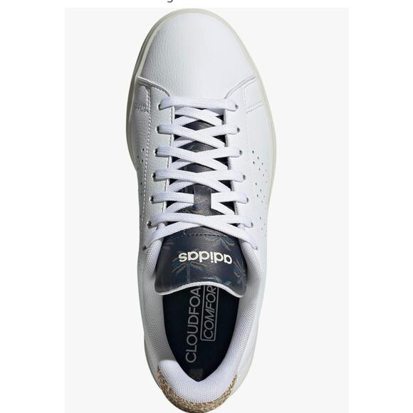 Adidas Advantage 2.0 White/ Leopard Print/ Black Women's 8 - Picture 4 of 8